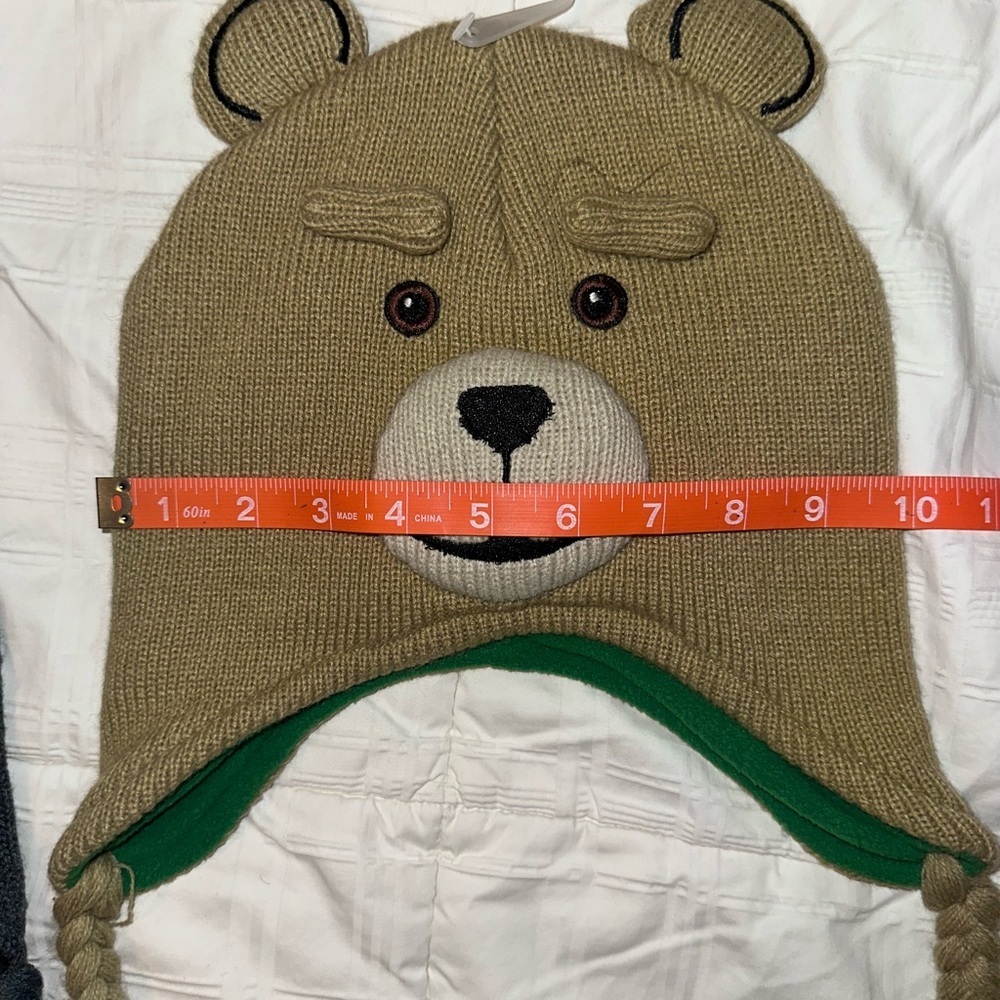 5 Kids Character Hats/Beanies - Batman & TED Black/Gray and Tan Knit - Picture 8 of 8